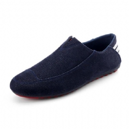 Herresko Flats Komfortabel Myk Pustende Uformell Utendørs Slip On Flats Loafers Sko