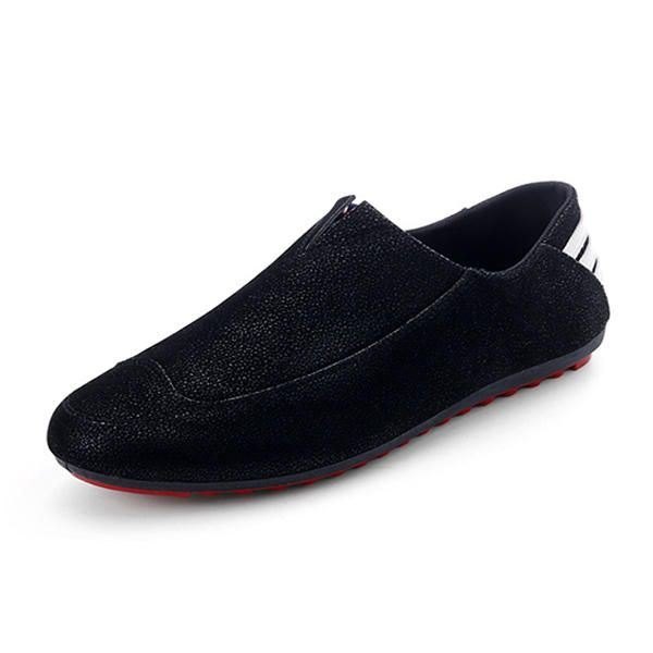 Herresko Flats Komfortabel Myk Pustende Uformell Utendørs Slip On Flats Loafers Sko