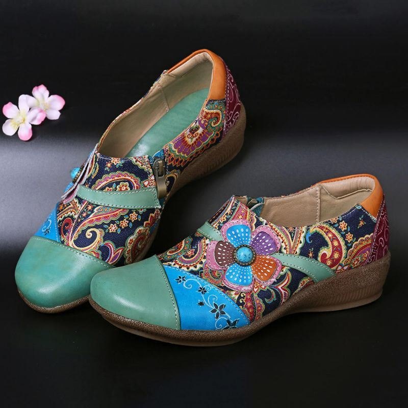 Dame Casual Floral Zipper Pumps