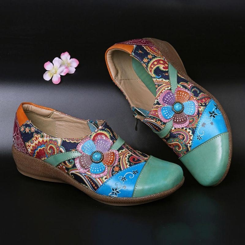 Dame Casual Floral Zipper Pumps