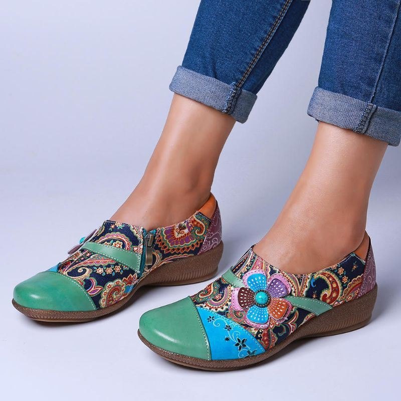 Dame Casual Floral Zipper Pumps