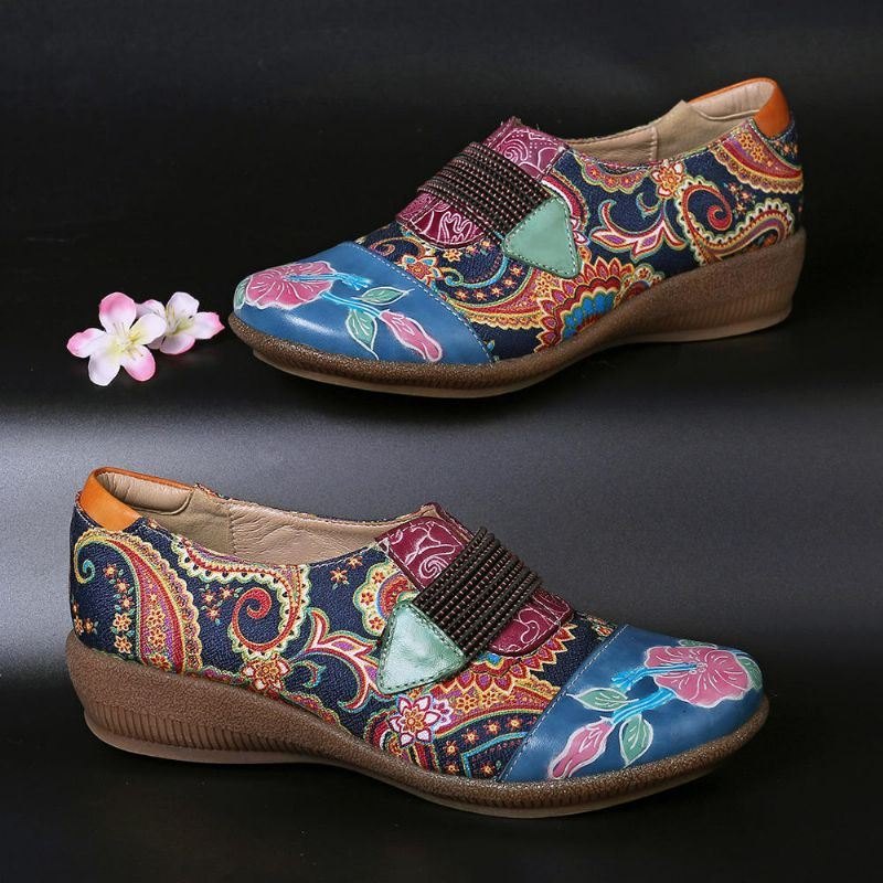 Dame Retro Floral Komfortable Pumps