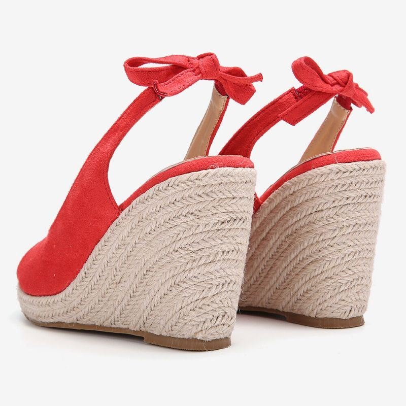 Dame Comfy Pustende Slingback Casual Wedges Sandaler