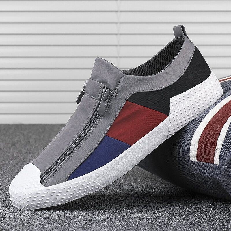 Herre Colorblock Comfy Pustende Glidelås Casual Canvas Joggesko