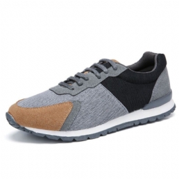 Herre Colorblock Mesh Splicing Pustende Sports Casual Forrest Joggesko