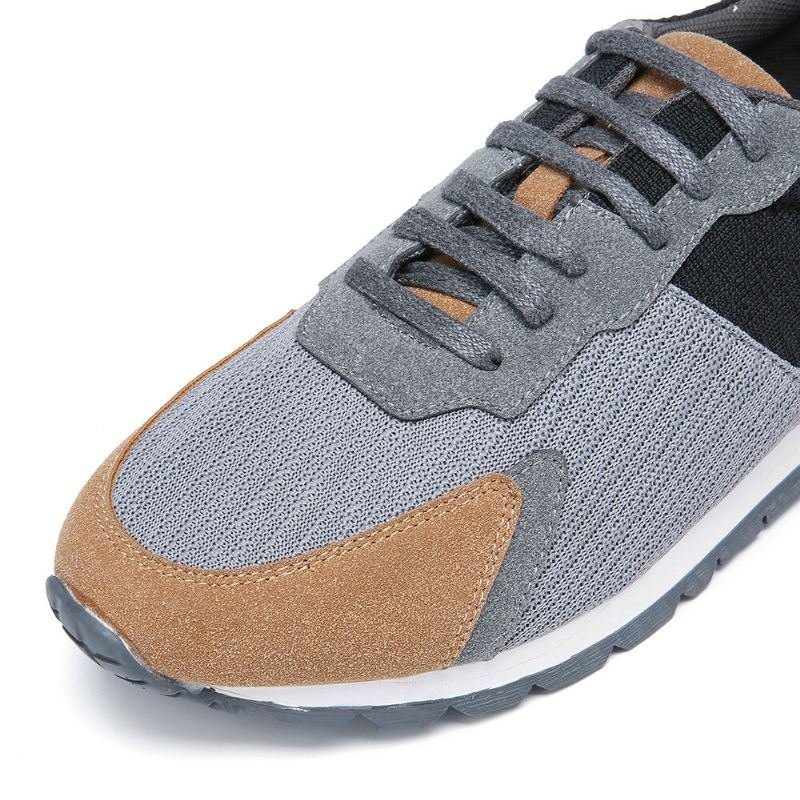 Herre Colorblock Mesh Splicing Pustende Sports Casual Forrest Joggesko