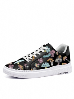 Herre Fargerike Element Soppmønster Print Skate Sneakers