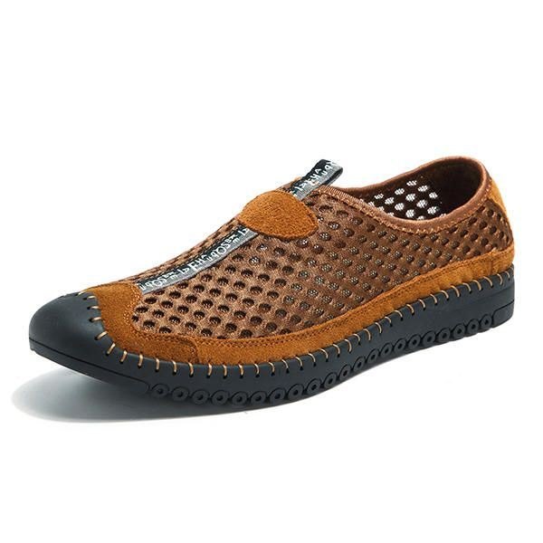 Herre Mesh Anti-kollisjon Tå Håndsøm Casual Flats Joggesko