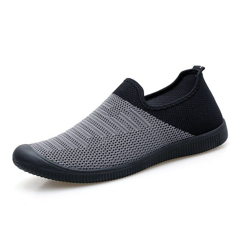 Herre Pustende Strikkede Mesh Casual Flat Joggesko