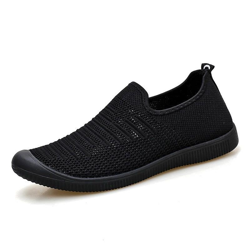 Herre Pustende Strikkede Mesh Casual Flat Joggesko