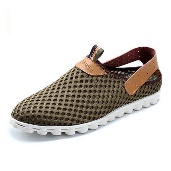 Herre Stor Størrelse Pustende Mesh Atletisk Sko Slip On Outdoor Sports Sneaker Sko