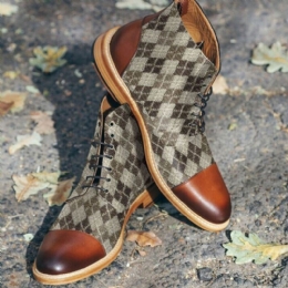 Herre British Style Cap Toe Ankel Jack Boots