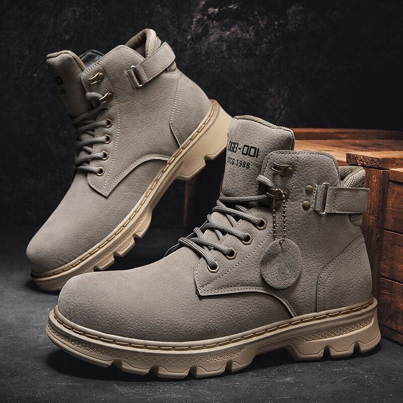 Herre Classic Comfy Rund Toe Non Sip Outdoor Tooling Boots