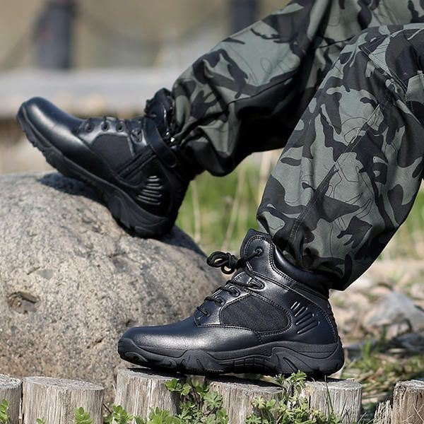 Herre Komfortabel Slitasjebestandig Yttersåle Varm High Top Military Style Boots