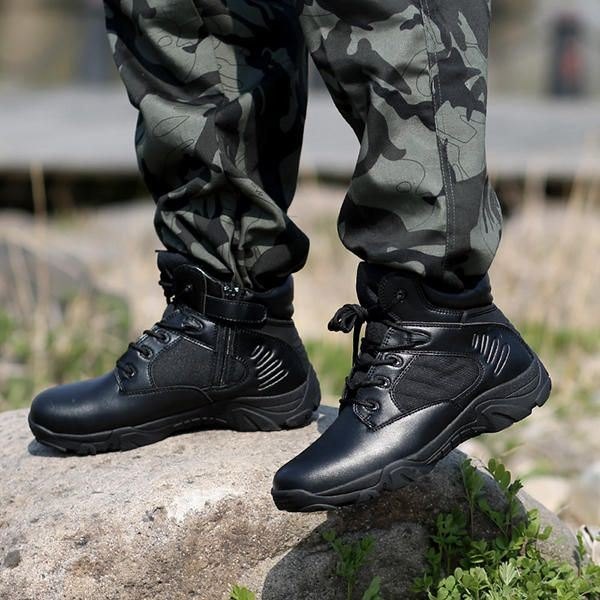 Herre Komfortabel Slitasjebestandig Yttersåle Varm High Top Military Style Boots