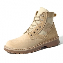 Herre Komfortable Army Style Canvas High Top Boots