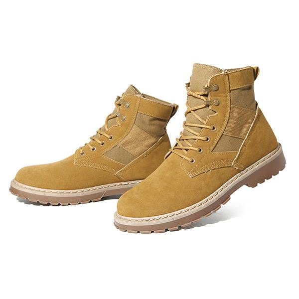 Herre Komfortable Army Style Canvas High Top Boots