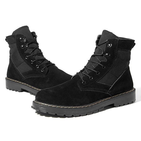 Herre Komfortable Army Style Canvas High Top Boots