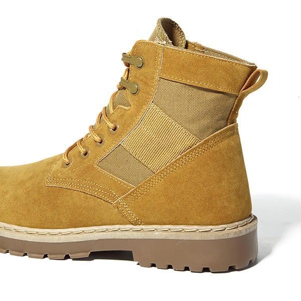 Herre Komfortable Army Style Canvas High Top Boots