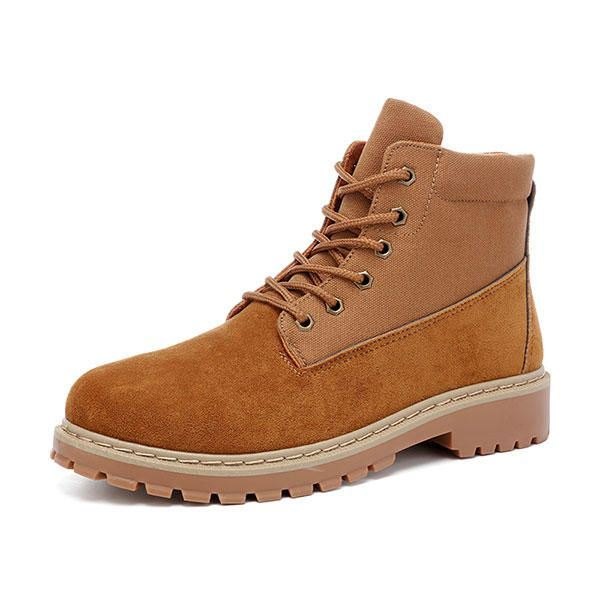 Herre Komfortable Canvas Suede High Top Boots