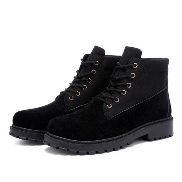 Herre Komfortable Canvas Suede High Top Boots