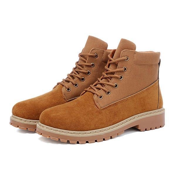 Herre Komfortable Canvas Suede High Top Boots