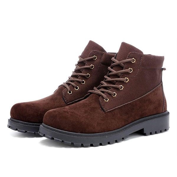 Herre Komfortable Canvas Suede High Top Boots