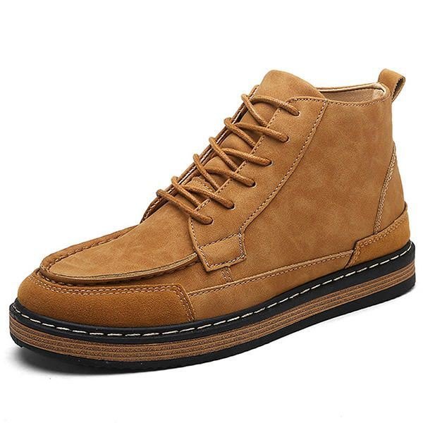 Herre Komfortable Suede Leather High Top Boots