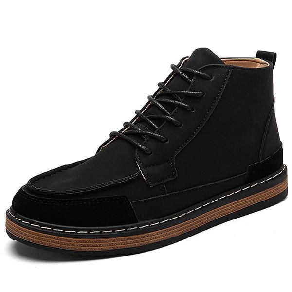 Herre Komfortable Suede Leather High Top Boots