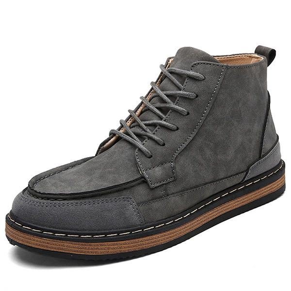 Herre Komfortable Suede Leather High Top Boots