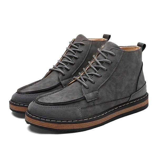 Herre Komfortable Suede Leather High Top Boots