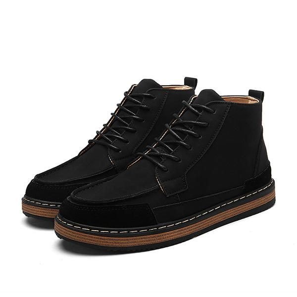 Herre Komfortable Suede Leather High Top Boots