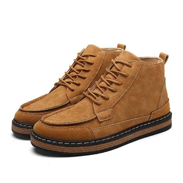 Herre Komfortable Suede Leather High Top Boots