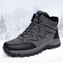 Herre Pu Skinn Varmforet Turgåing Snø Outdoor Boots