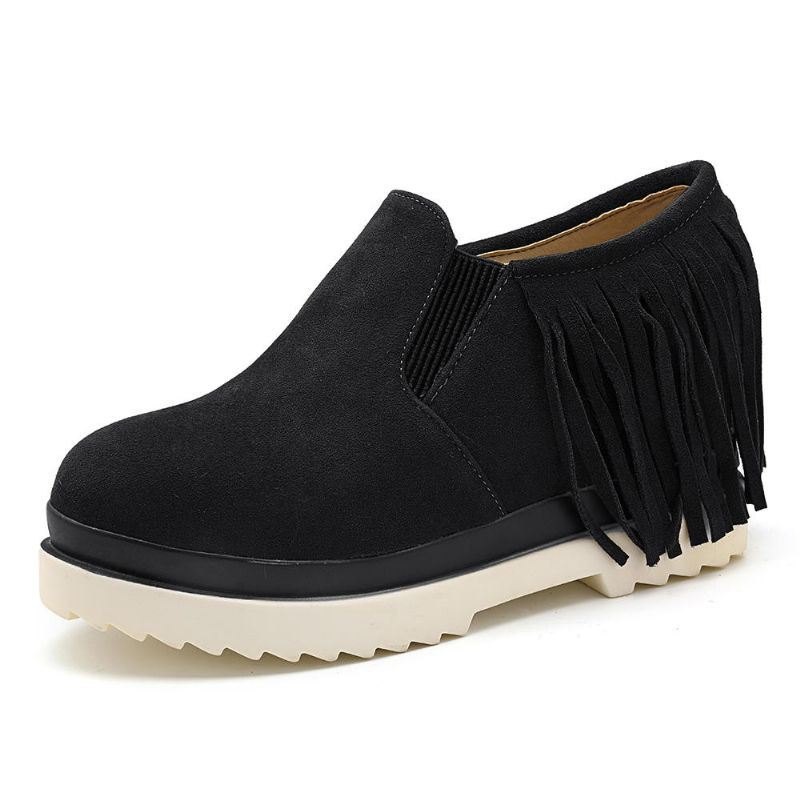 Kvinners Dusk Slip On Wedges Plattform Komfortable Ankelstøvletter