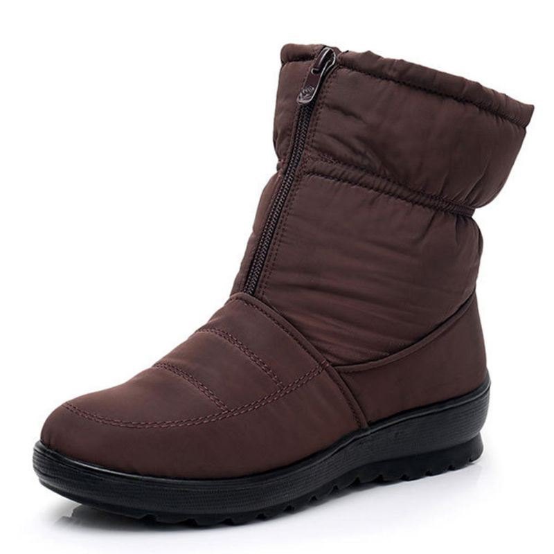 Vanntett Glidelås For Dame Snø Mid Calf Boots