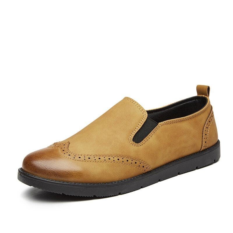 Business Casual Loafers For Herre Chelsea Slip On Work Dress Håndsømte Sko