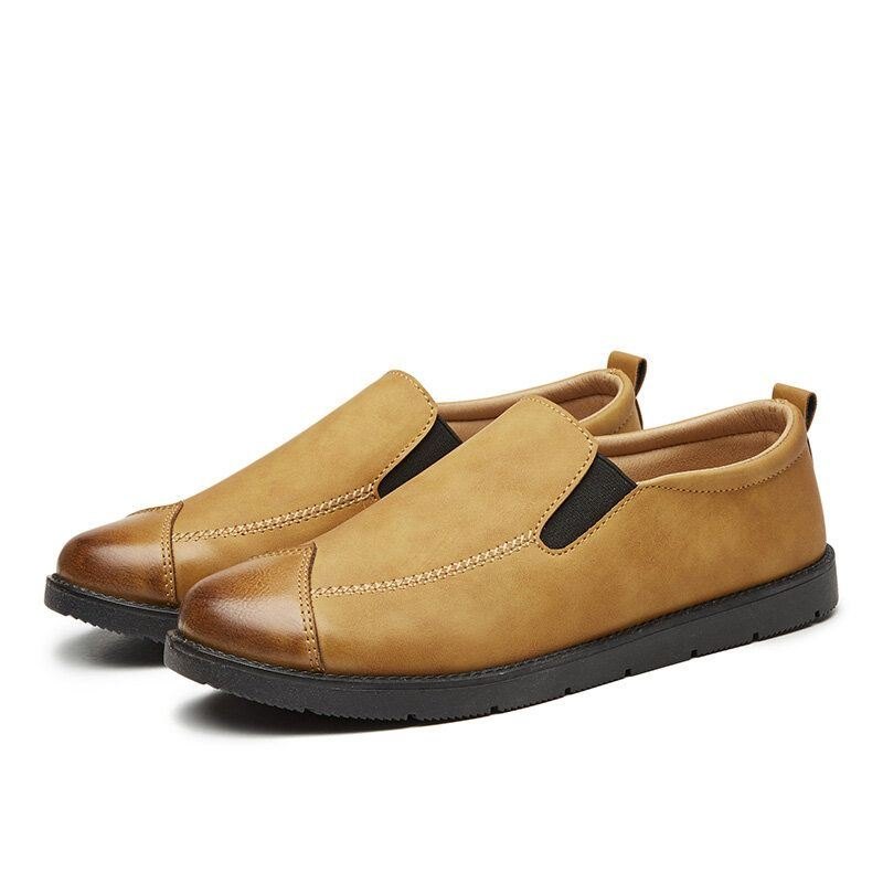 Business Casual Loafers For Herre Chelsea Slip On Work Dress Håndsømte Sko