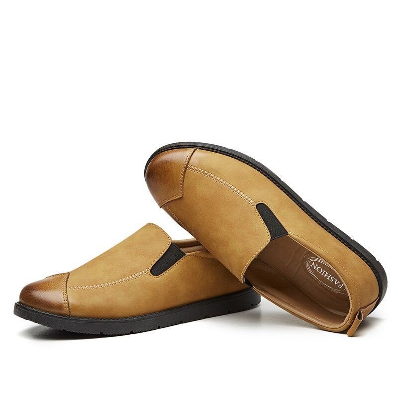 Business Casual Loafers For Herre Chelsea Slip On Work Dress Håndsømte Sko