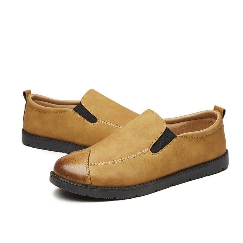 Business Casual Loafers For Herre Chelsea Slip On Work Dress Håndsømte Sko