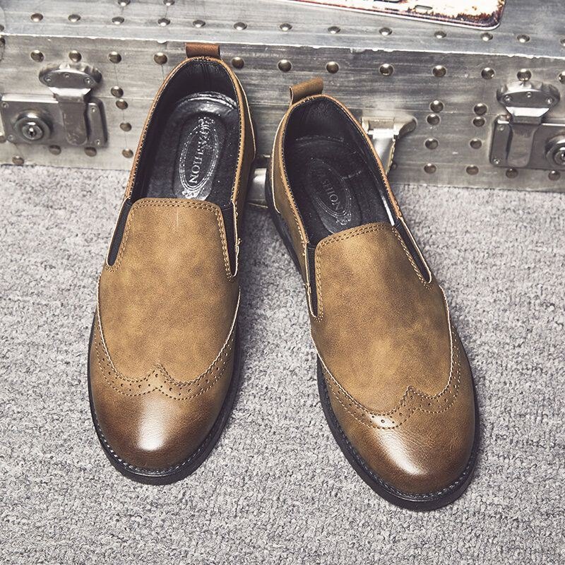 Business Casual Loafers For Herre Chelsea Slip On Work Dress Håndsømte Sko