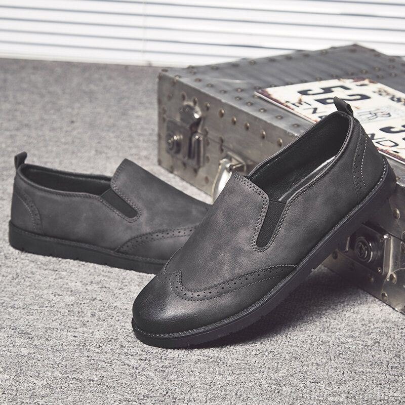 Business Casual Loafers For Herre Chelsea Slip On Work Dress Håndsømte Sko