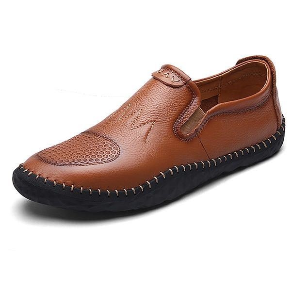 Casual Slip On Outdoor Men Oxfords Sko Lær