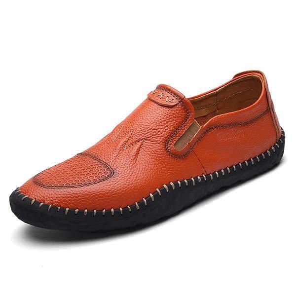 Casual Slip On Outdoor Men Oxfords Sko Lær