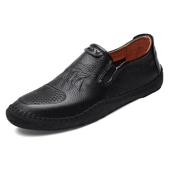 Casual Slip On Outdoor Men Oxfords Sko Lær