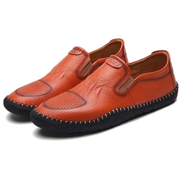 Casual Slip On Outdoor Men Oxfords Sko Lær