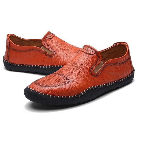 Casual Slip On Outdoor Men Oxfords Sko Lær