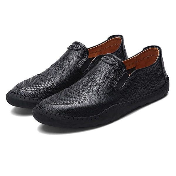 Casual Slip On Outdoor Men Oxfords Sko Lær