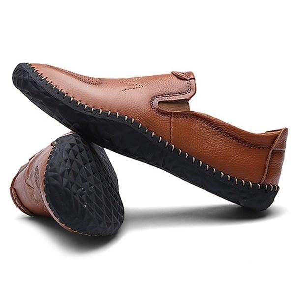 Casual Slip On Outdoor Men Oxfords Sko Lær