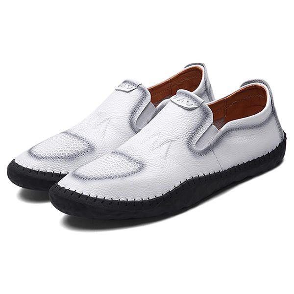 Casual Slip On Outdoor Men Oxfords Sko Lær